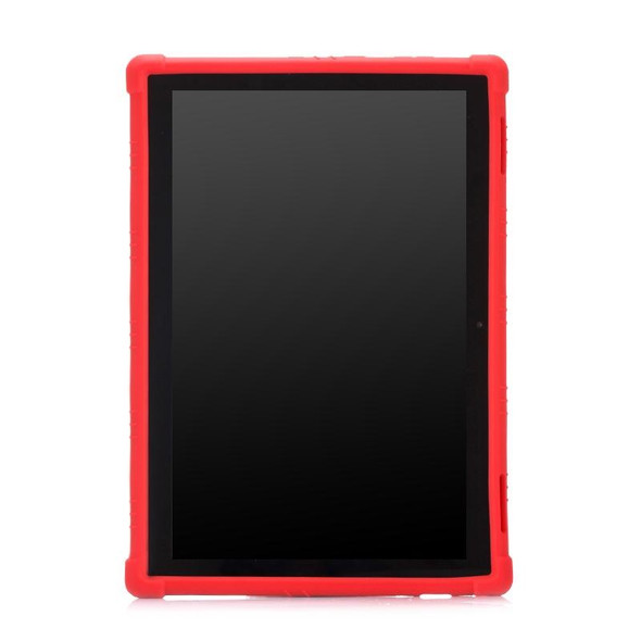 Lenovo Tab E10 Tablet PC Silicone Protective Case with Invisible Bracket(Red)