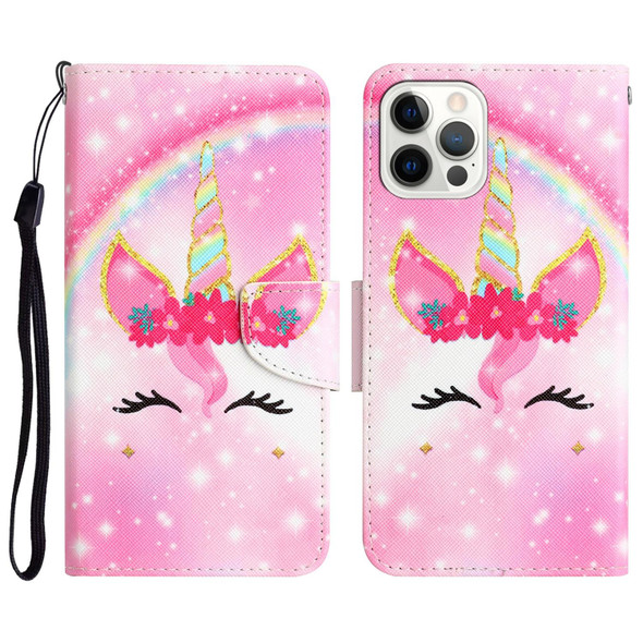 Colored Drawing Leatherette Phone Case - iPhone 13 Pro Max(Unicorn)