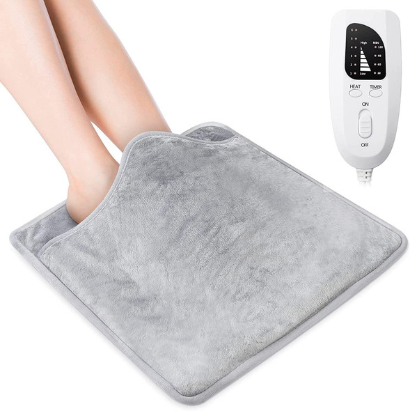 60W  Electric Feet Warmer - Women Men Pad Heating Blanket UK Plug 240V(Dark Gray)