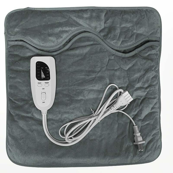 60W  Electric Feet Warmer - Women Men Pad Heating Blanket US Plug 120V(Silver Gray)