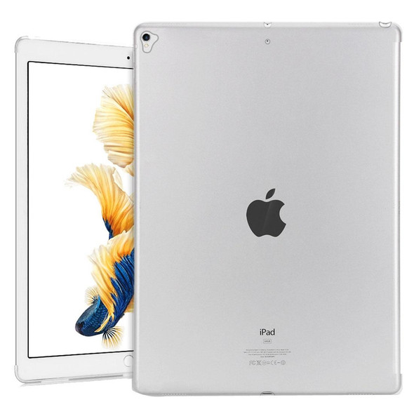 iPad Pro 12.9 inch (2017) Transparent TPU Chipped Edge Soft Protective Back Cover Case(Transparent)