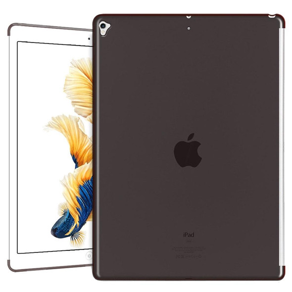 iPad Pro 12.9 inch (2017) Transparent TPU Chipped Edge Soft Protective Back Cover Case(Black)