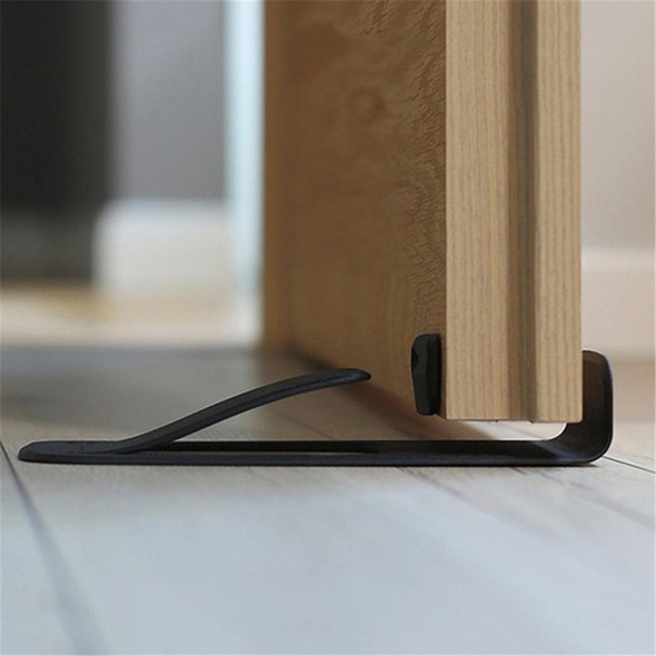 Multi-function Spring Innovative Door Stopper Block Simple Style Door Wedge Holder(Black)