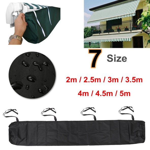 Retractable Roller Blind Awning Waterproof and Dustproof Protective Cover, Length: 5m (Grey)