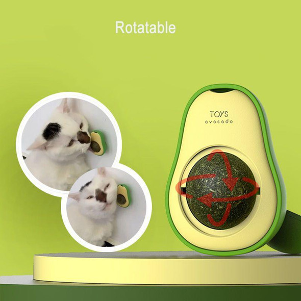 2 PCS Catnip Balls And Avocado Teasing Cat Teeth Cleaning Toy(Gall Fruit)