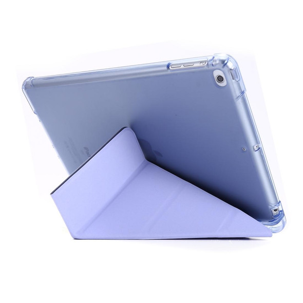 iPad Air 2 Airbag Deformation Horizontal Flip Leather Case with Holder & Pen Holder(Purple)