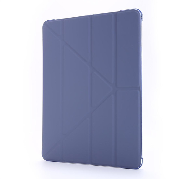 iPad 9.7 (2018) & (2017) Airbag Deformation Horizontal Flip Leather Case with Holder & Pen Holder(Purple)