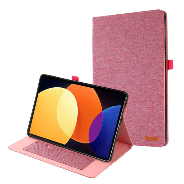 Xiaomi Pad 5 Pro 12.4 Fabric Texture Horizontal Flip Leather Tablet Case(Red Wine)