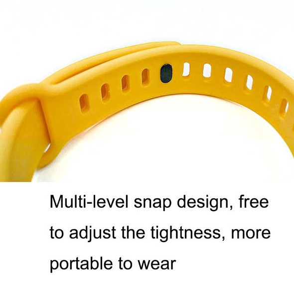3PCS Anti-lost Location Tracker Silicone Bracelet Protective Cover - AirTag(Yellow)