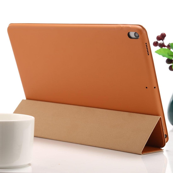 iPad Air 3 10.5 inch Horizontal Flip Smart Leather Case with Three-folding Holder(Brown)