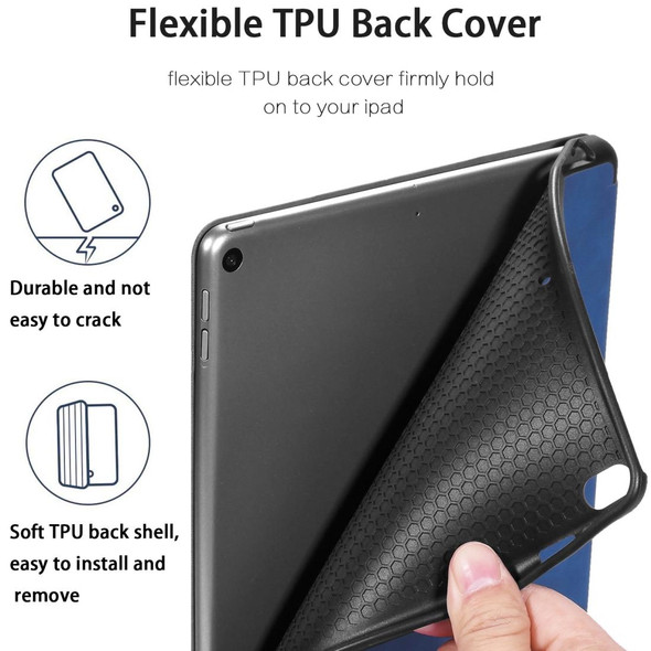 iPad Pro 10.5 inch DG.MING See Series Horizontal Flip Leather Case with Holder & Pen Holder(Blue)