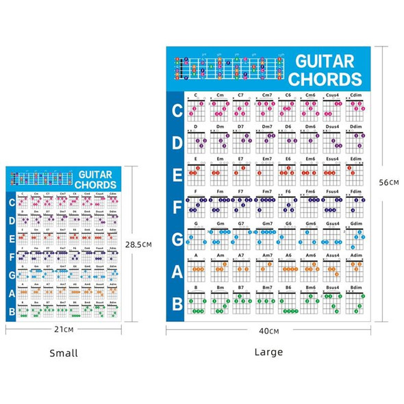 G625 Paper Chord Score Guitar Chord Fingering Exercise Chart(Small)