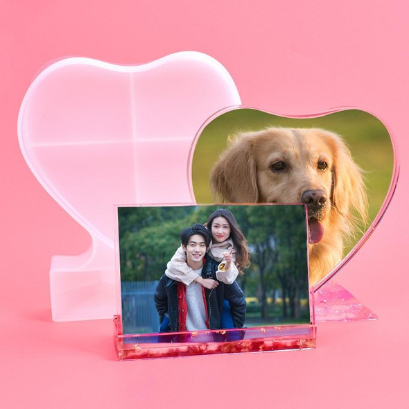 Heart-shaped Square Photo Frame Display DIY Silicone Mould, Spec: Vertical Rectangle