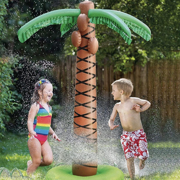 Palm Tree Inflatable Water Sprinkler for Kids' Summer Fun