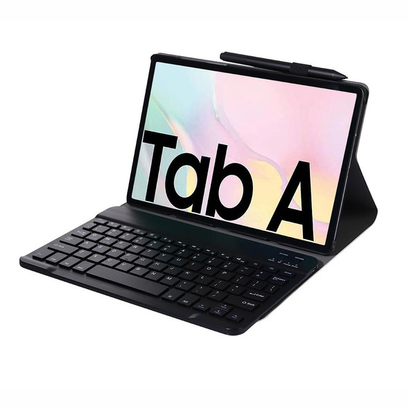 A500 - Samsung Galaxy Tab A7 T500/T505 10.4 inch 2020 Detachable Bluetooth Keyboard Ultrathin Horizontal Flip Leatherette Tablet Case with Holder & Elastic Band(Black)