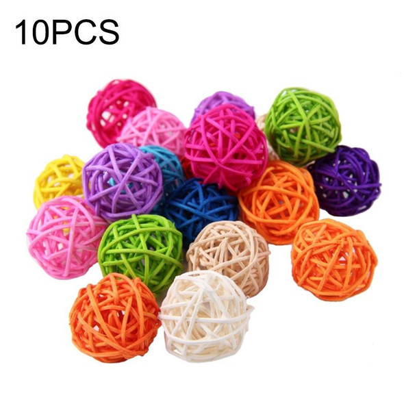 10 PCS Artificial Straw Ball - Birthday Party Wedding Christmas Home Decor(Mixed)