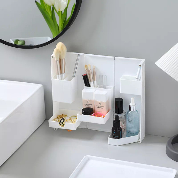 Multi-Compartment Desktop Organiser Stand - Stackable Design