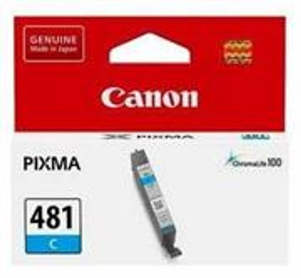 Canon CLI 481 Cyan Ink Cartridge - Compatible Printer Canon Pixma TS8140, Canon Pixma TS9140 , Retail Box , No Warranty