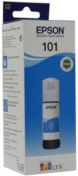 Epson T03V24A 101 EcoTank Cyan Original Ink Bottle - Compatible with Epson EcoTank L4156 MEAF, L6190, L6176, L6170, L6160, L4160, L4150, and L14150 printers, Retail Box , No Warranty