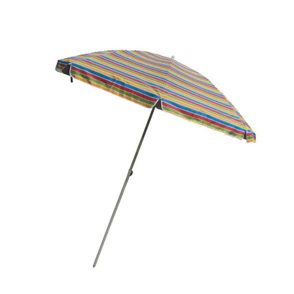 UV50+ Multicolour Beach Umbrella - 180cm/200cm Adjustable