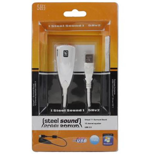 Steel Series 5H V2 USB 7.1 Channel Sound Adapter External Sound Card(White)
