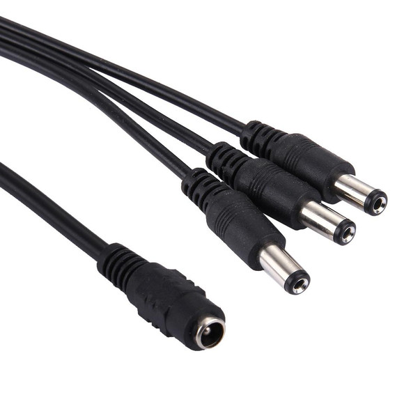 5.5 x 2.1mm DC Power Female Barrel to 3 Male Barrel Connector Cable for LED Light Controller