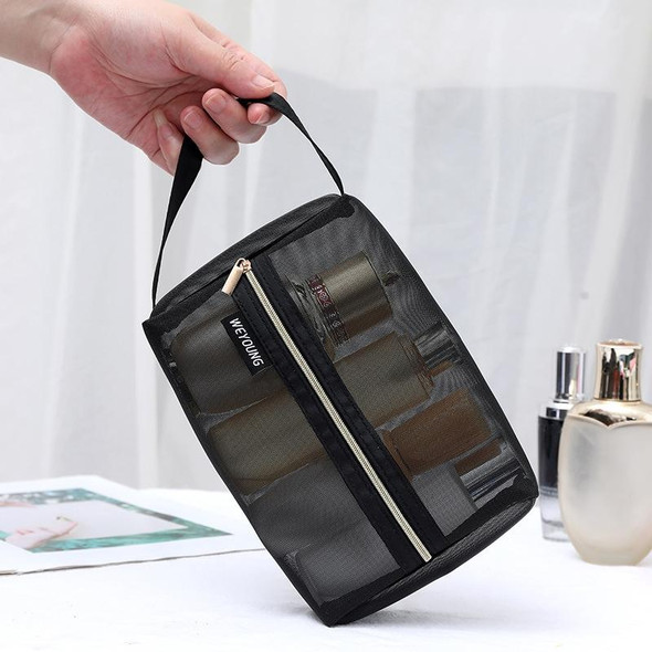 2 PCS Outdoor Travel Portable Mesh Toiletry Cosmetic Bag, Size: Small