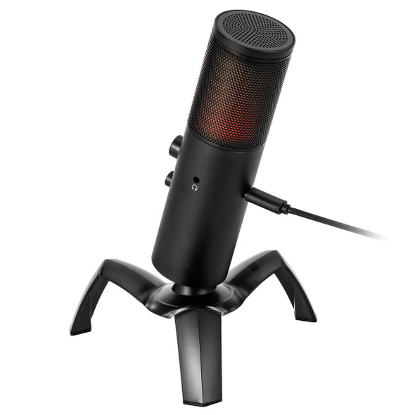 Yanmai Q18 USB Professional Computer Microphone Anchor Recording Karaoke Condenser Microphone (Black)