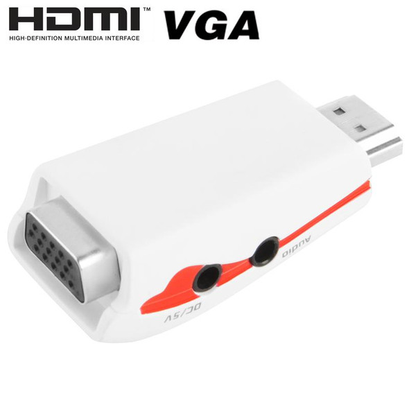 Full HD 1080P HDMI to VGA Adapter for Power and Audio