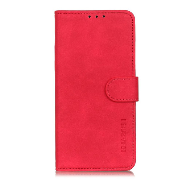 vivo Y35 4G / Y22s KHAZNEH Retro Texture PU + TPU Horizontal Flip Leather Case(Red)