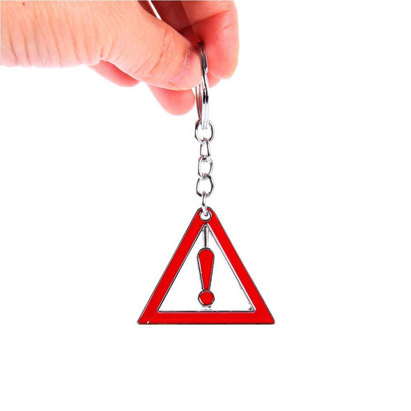 Car Keychain Waist Hung With Tiangle Warning Mark Decoration