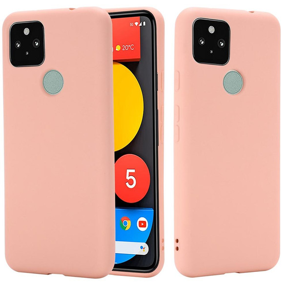 Google Pixel 5A Solid Color Liquid Silicone Dropproof Full Coverage Protective Case