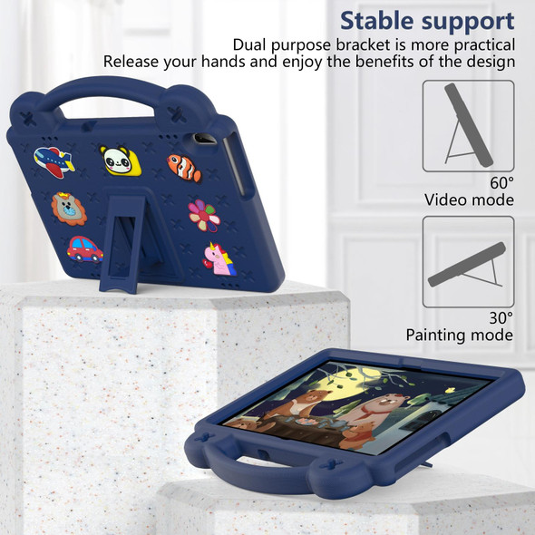 Huawei MediaPad T5 10.1 Handle Kickstand Children EVA Shockproof Tablet Case(Navy Blue)