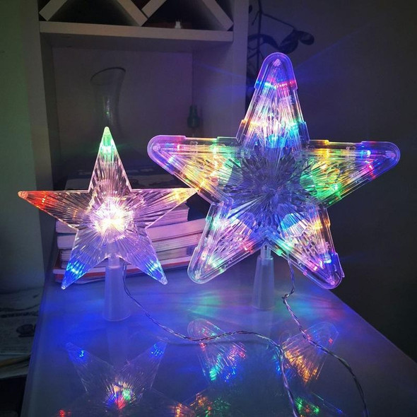 Christmas Tree Top Light LED Glowing Star Lights, Size: Small Battery Model(Colorful)
