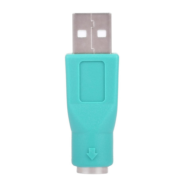 USB A Plug to mini DIN6 female Adapter (PS/2 to USB)(Green)