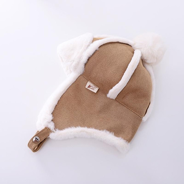 MZ9967 Children Hat Autumn and Winter Thickening Plus Velvet Warm and Windproof Flight Cap Ear Protection Cap, Size: One Size(Orange)