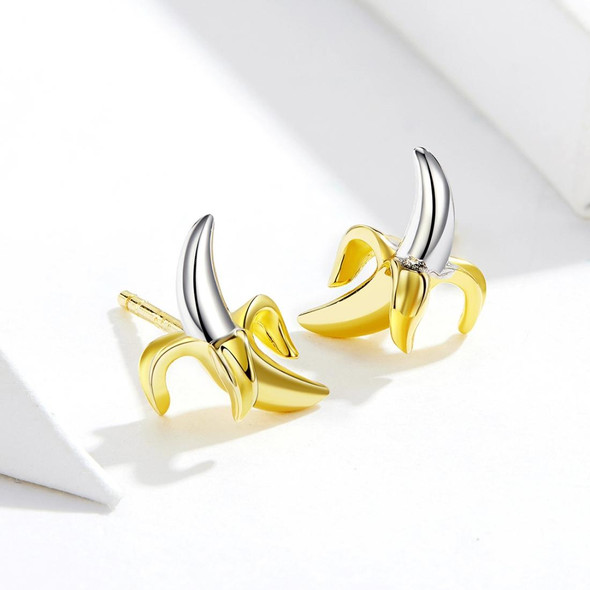 Banana Earrings Sterling Silver S925 Temperament Earrings