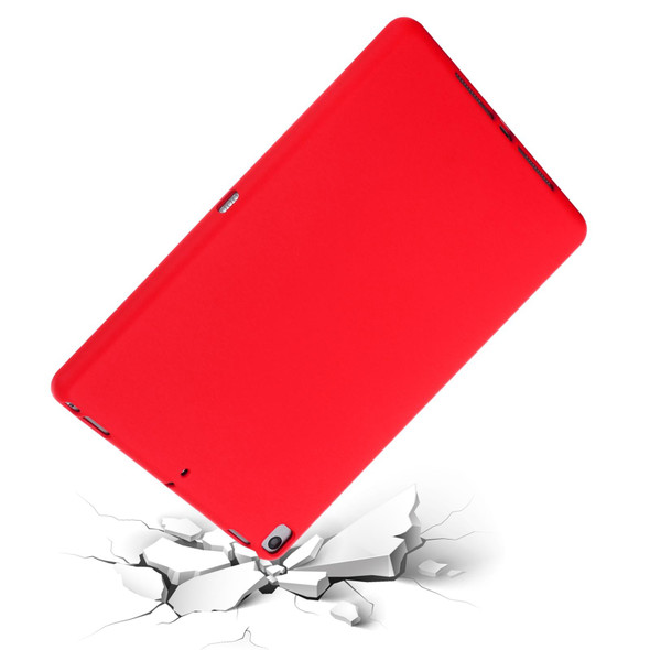 Solid Color Liquid Silicone Dropproof Full Coverage Protective Case - iPad 10.2 2019 / 10.2 2020 / 10.2 2021 / Pro 10.5 2017 / Air 10.5 2019(Red)