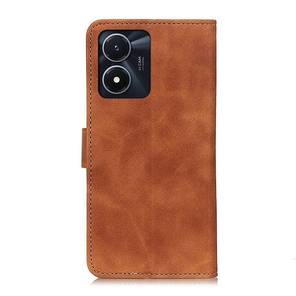 vivo Y02s / Y16 KHAZNEH Retro Texture PU + TPU Horizontal Flip Leather Case(Brown)