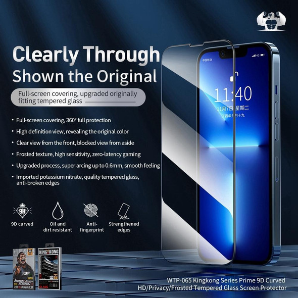 iPhone 12 Pro Max 10pcs WEKOME 9D Curved Privacy Tempered Glass Film