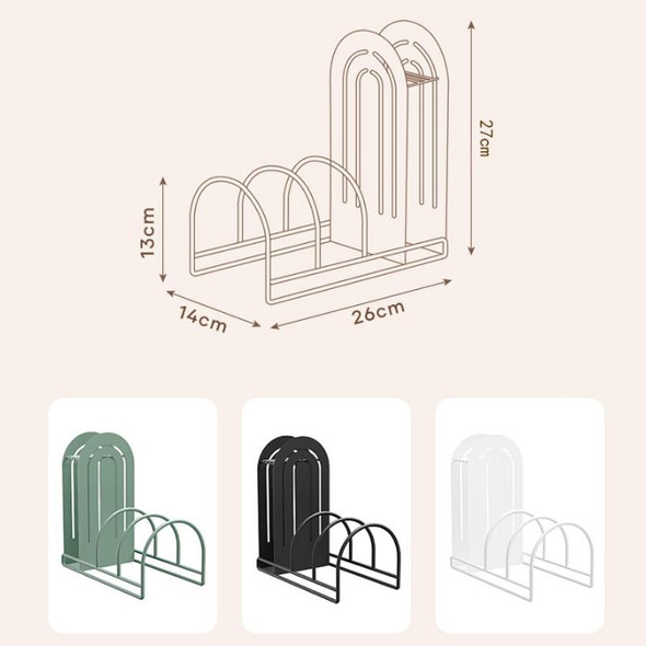 Kitchen Knife Rack Cutting Board Pot Lid Storage Rack(White)