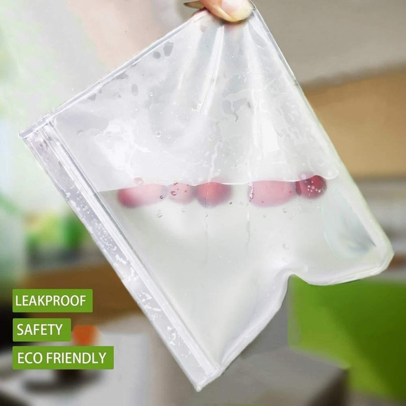 6 in 1 Translucent Frosted PEVA Food Preservation Bag Refrigerator Food Storage Bag Self-Sealing Food Bag Set(NO.1x4+NO.2x2)