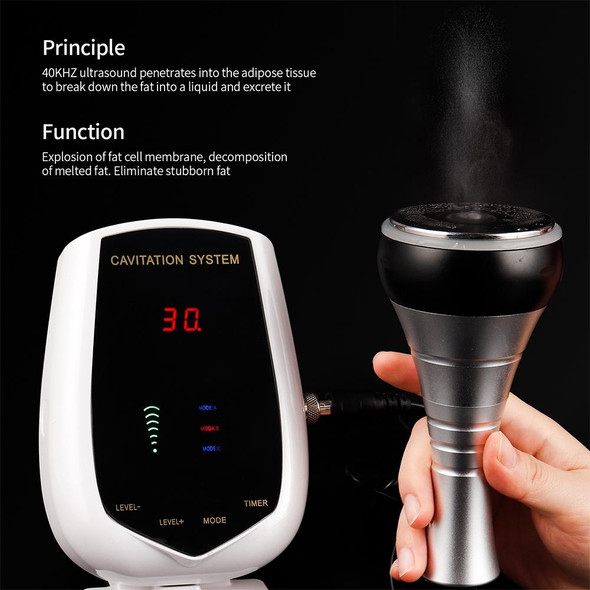 40K Cavitation Ultrasonic Body Slimming Machine Weight Loss Ultrasound Massager EU Plug