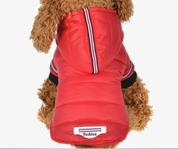 Winter Pet Dog Clothes Warm Down Jacket Waterproof Coat Hoodies for Chihuahua Small Medium Dogs Puppy, Size:M(Red)