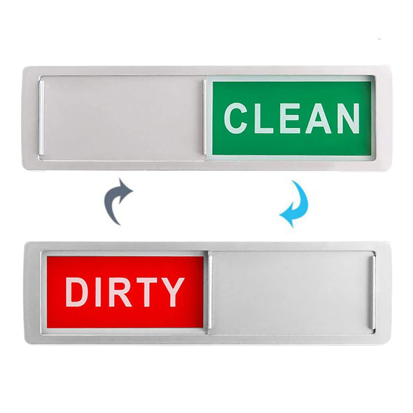 Dishwasher Magnet Clean Dirty Sign 2 Double-Sided Dishwasher Magnet Cover(White)