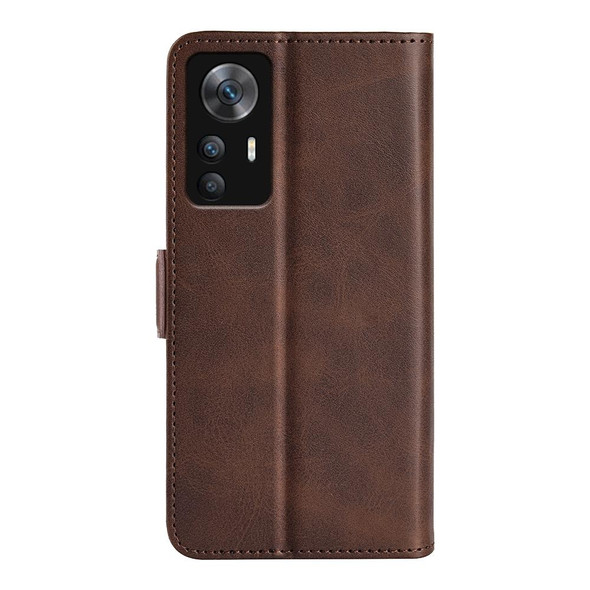 Xiaomi 12T / 12T Pro / Redmi K50 Ultra Dual-side Magnetic Buckle Leather Phone Case(Brown)