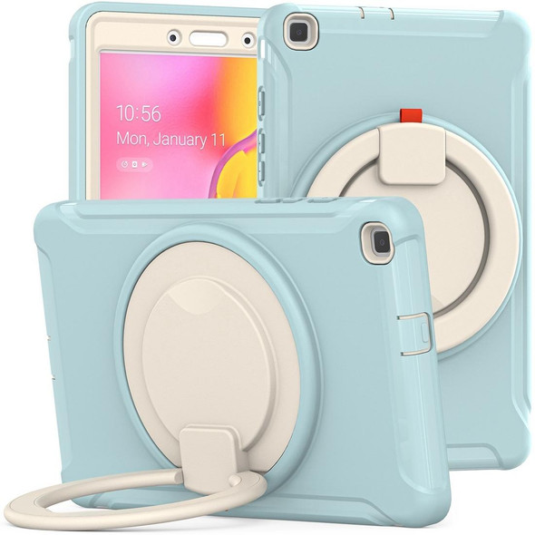 Shockproof TPU + PC Protective Case with 360 Degree Rotation Foldable Handle Grip Holder & Pen Slot - Samsung Galaxy Tab A 8.0 2019 T290(Ice Crystal Blue)