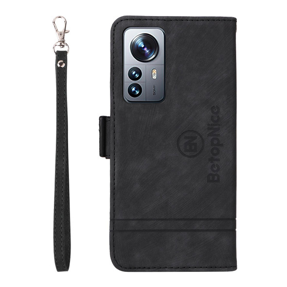 Xiaomi 12 BETOPNICE Dual-side Buckle Leather Phone Case(Black)