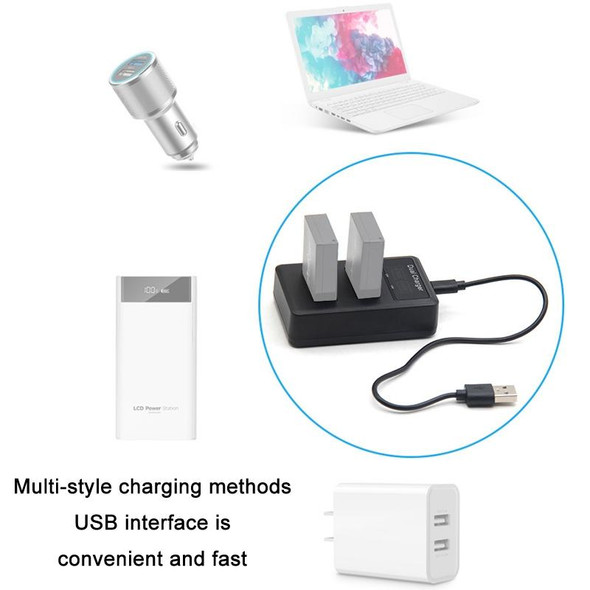 LP-E5 LCD Vertical Dual Charge SLR Camera Battery Charger