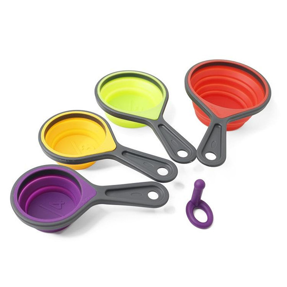 2 Sets Silicone Telescopic Measuring Cup Measuring Spoon  Measuring Tool Set, Specification: 8 PCS/Set
